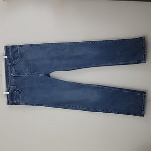 505 Levi's Blue Faded Jeans Straight Leg 38 X 31